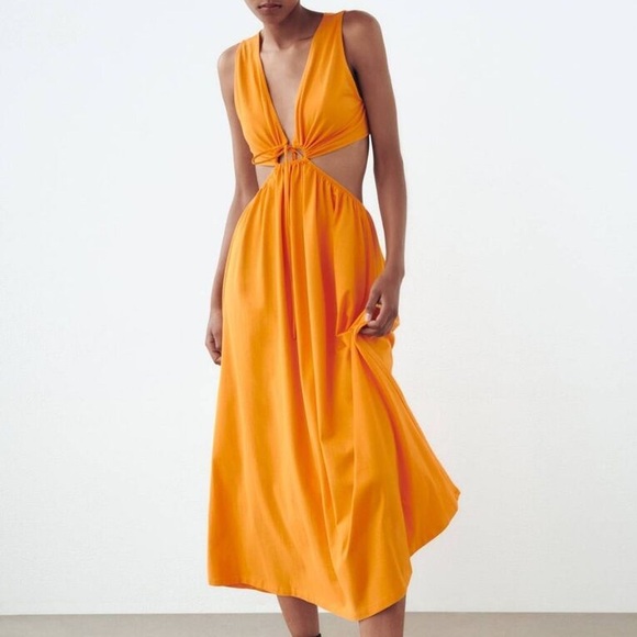 Zara Dresses Zara Orange Cutout Midi Dress Poshmark zara-dresses-zara-orange-cutout-midi-dress-poshmark